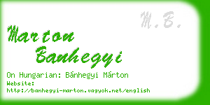 marton banhegyi business card